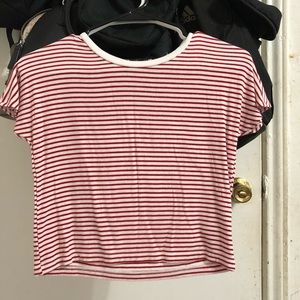 Red Stripped crop top